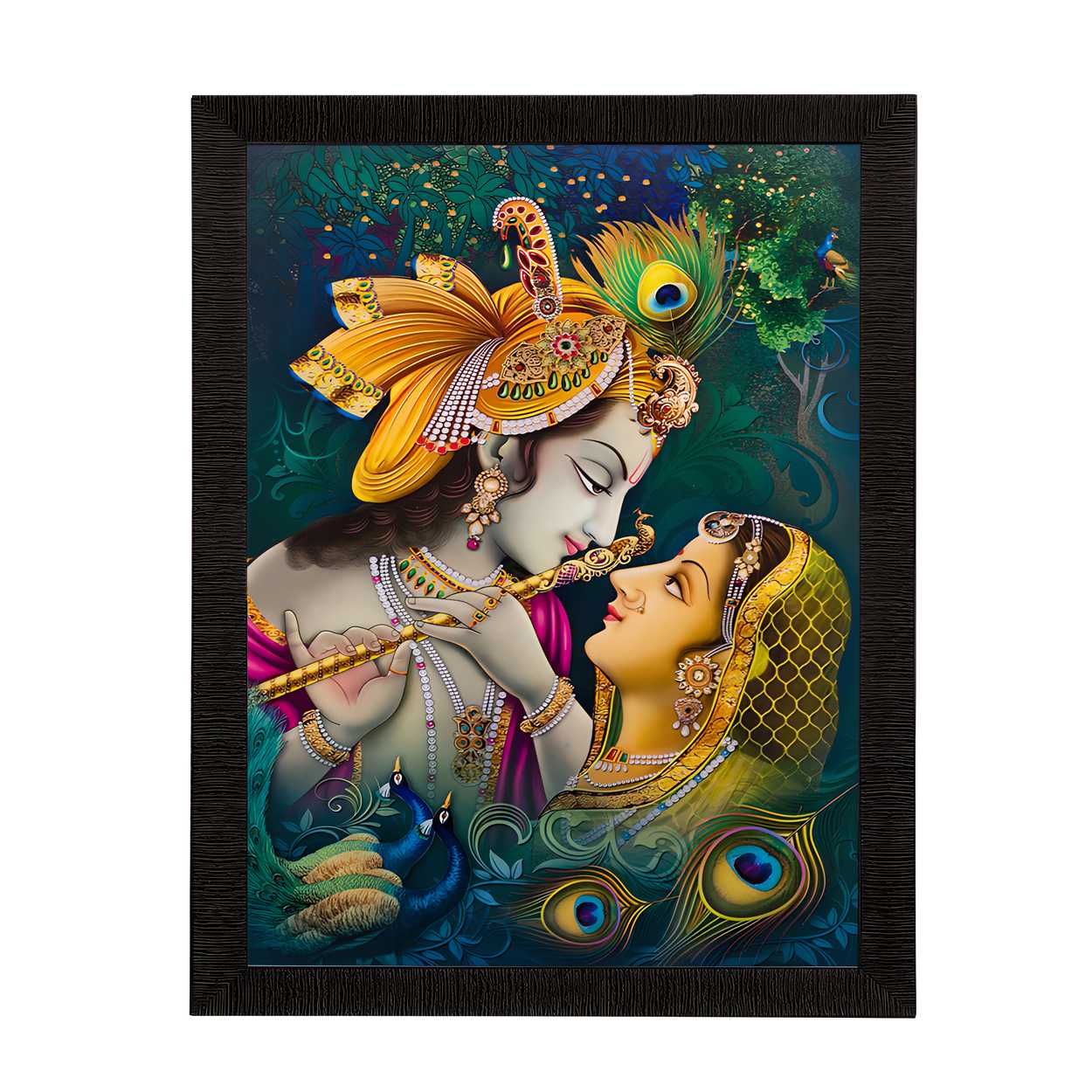 Aadhyatmik Radha Krishna Matt Textured UV Art Painting