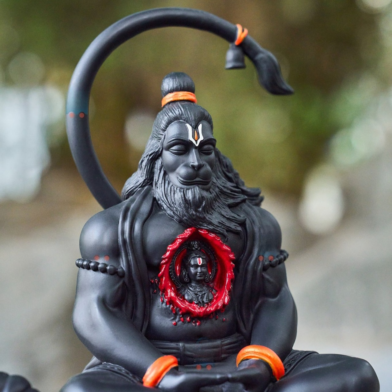 Shri Ram Dootaya Rudra Roopaya Sankat Mochanaya Mahavir Hanuman Black