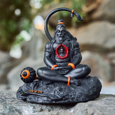 Shri Ram Dootaya Rudra Roopaya Sankat Mochanaya Mahavir Hanuman Black