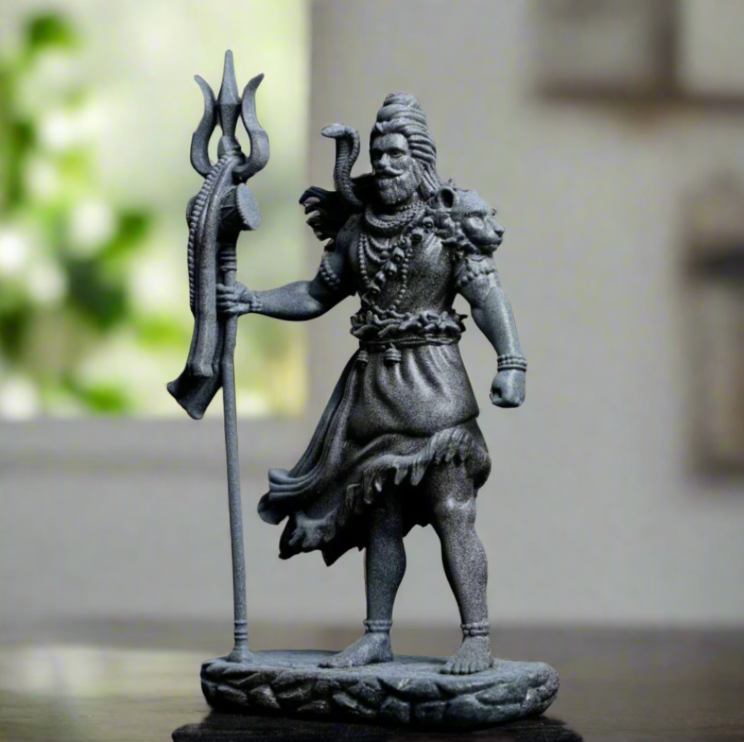 Aadhyatmik Black Shiv Ji Standing Murti