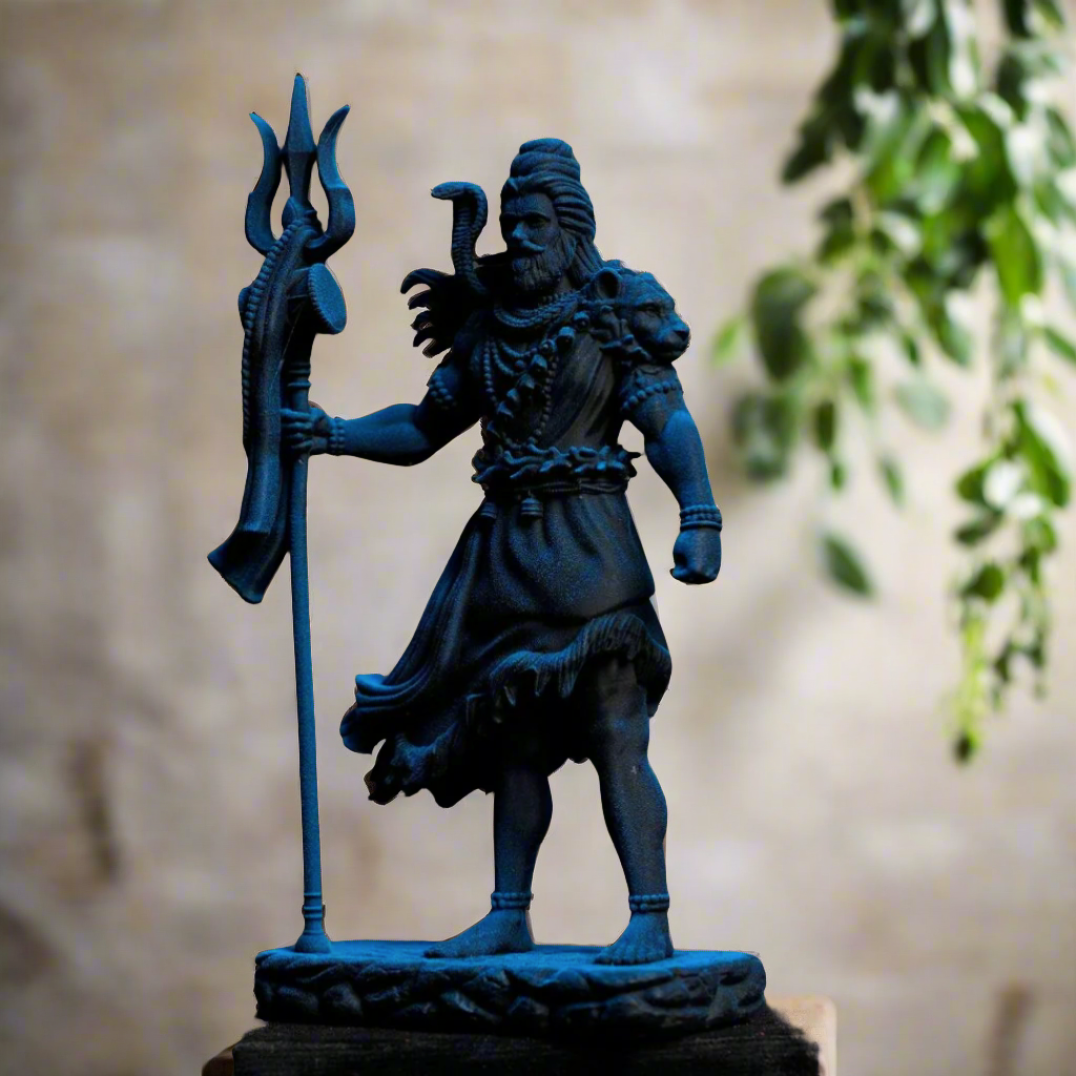 Aadhyatmik Blue Shiv Ji Standing Murti