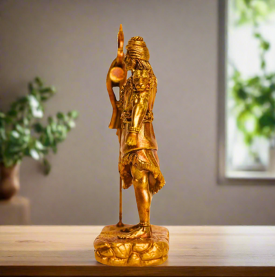 Aadhyatmik Gold Shiv Ji Standing Murti