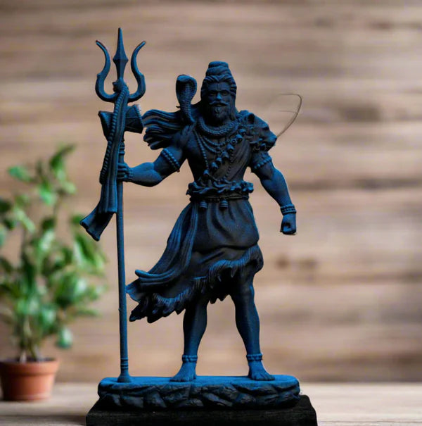 Aadhyatmik Blue Shiv Ji Standing Murti