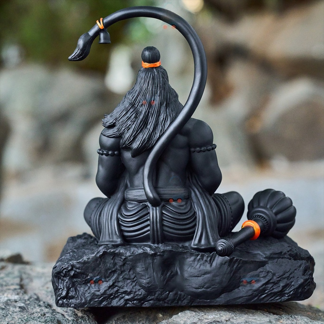 Shri Ram Dootaya Rudra Roopaya Sankat Mochanaya Mahavir Hanuman Black