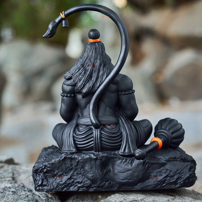 Shri Ram Dootaya Rudra Roopaya Sankat Mochanaya Mahavir Hanuman Black