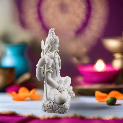 Aadhyatmik White Marble Lord Shiva Murti