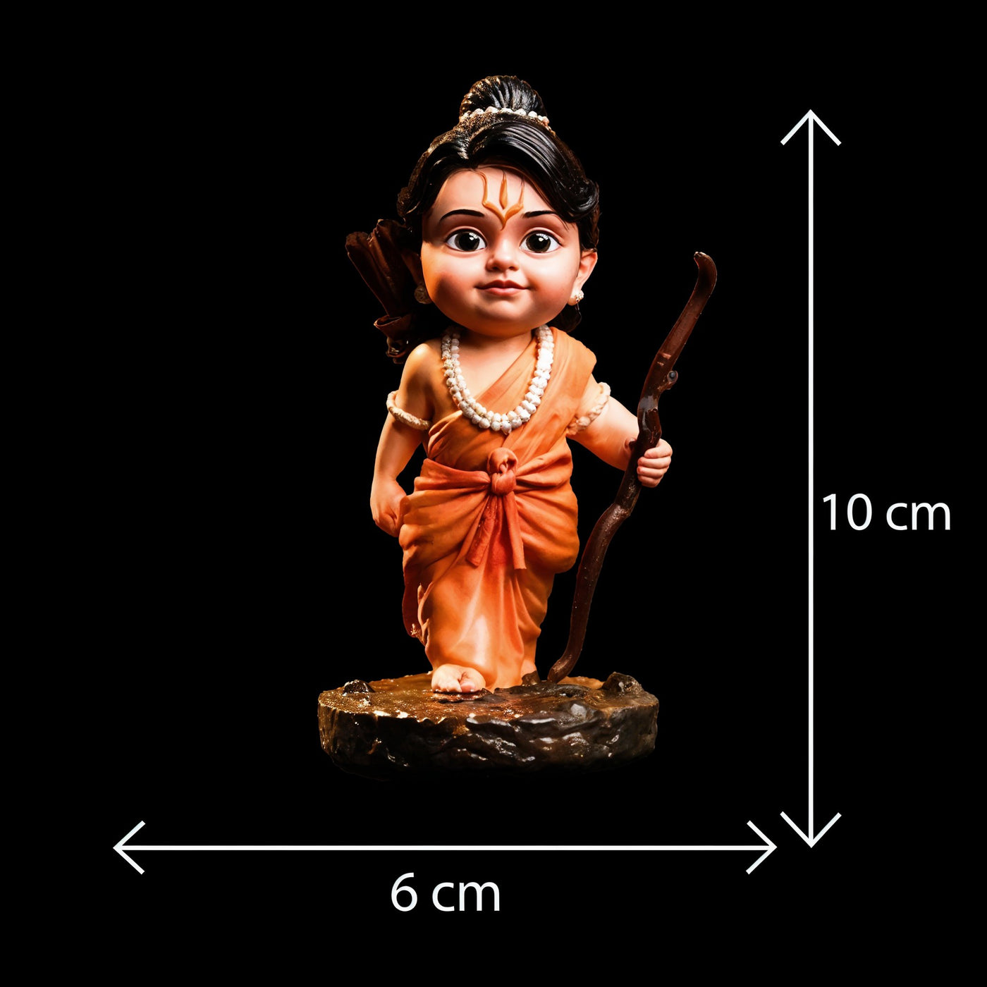 Bal Ram Idol for Car Dashboard | Beautiful Ram Murti for Pooja Room, and Spiritual Gifting