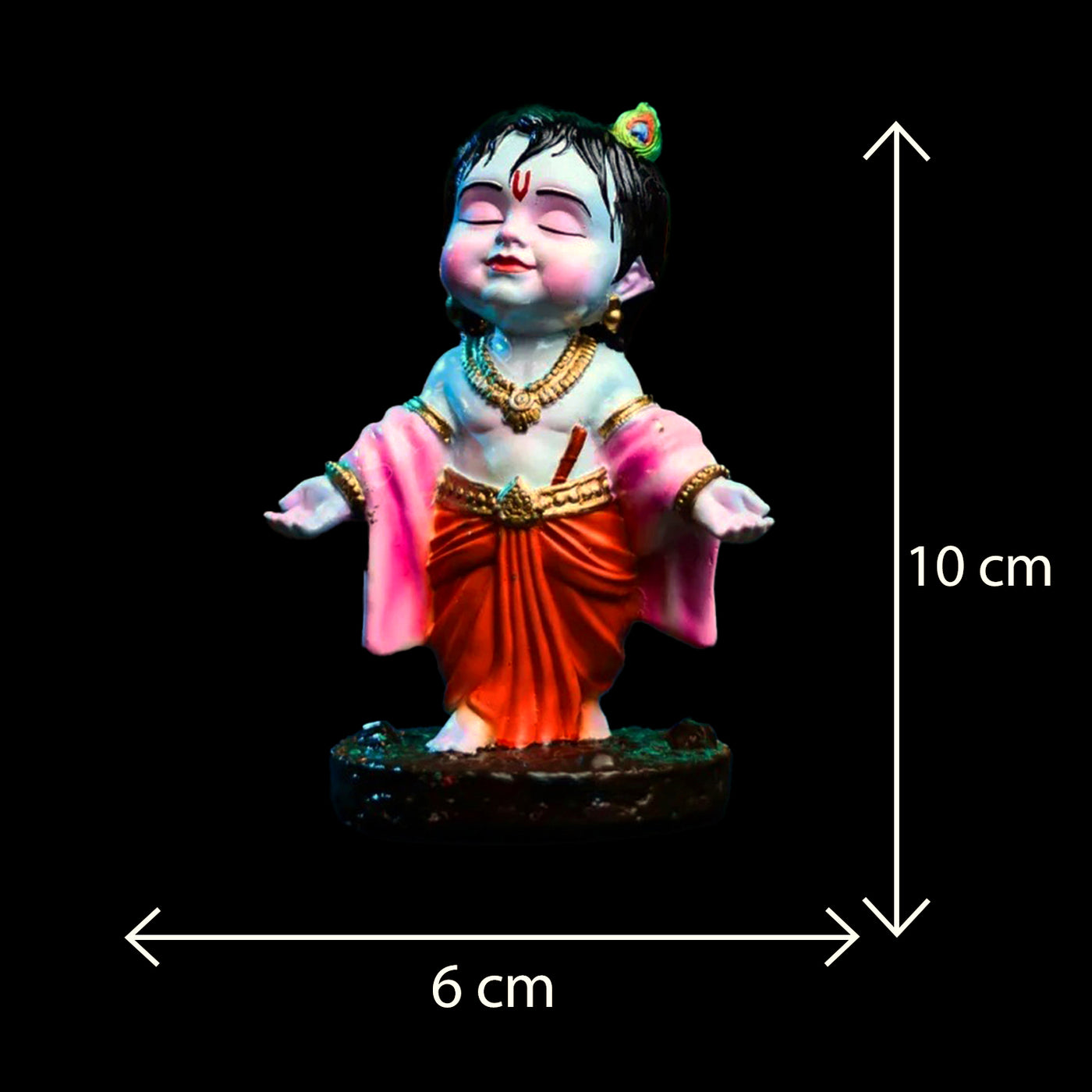Lord Krishna Bal Gopal Idol | Makhan Chor Murti | Bal Gopal Idol for Car Dashboard