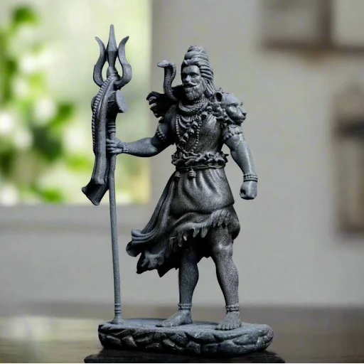 Aadhyatmik Black Shiv Ji Standing Murti
